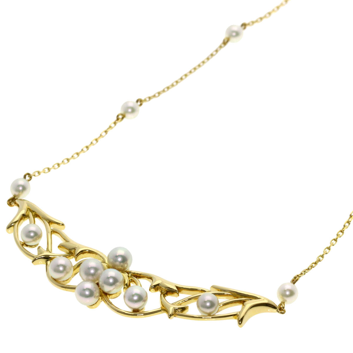 MIKIMOTO Reef Pearl Pearl Necklace K18 Yellow Gold Ladies [Used]