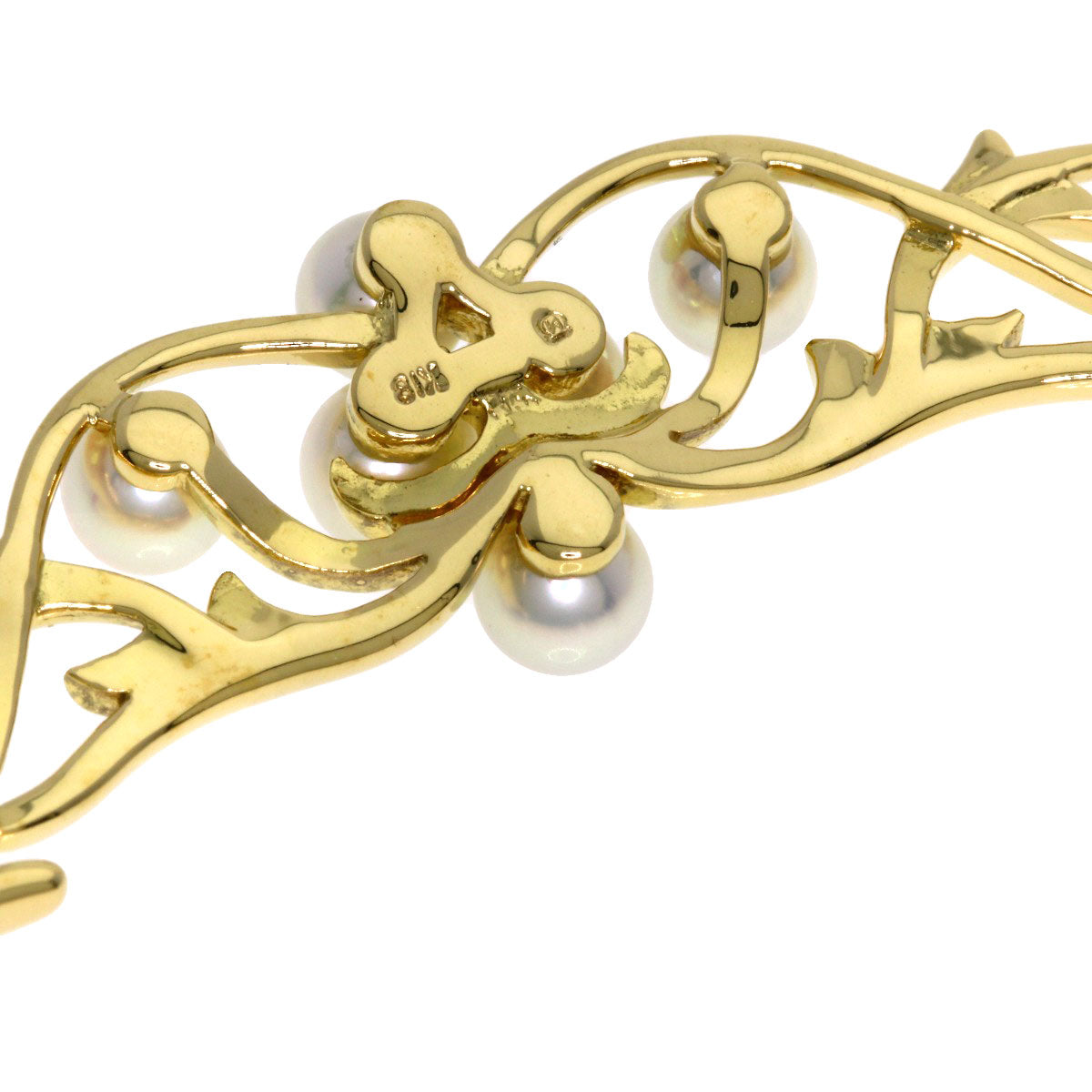 MIKIMOTO Reef Pearl Pearl Necklace K18 Yellow Gold Ladies [Used]
