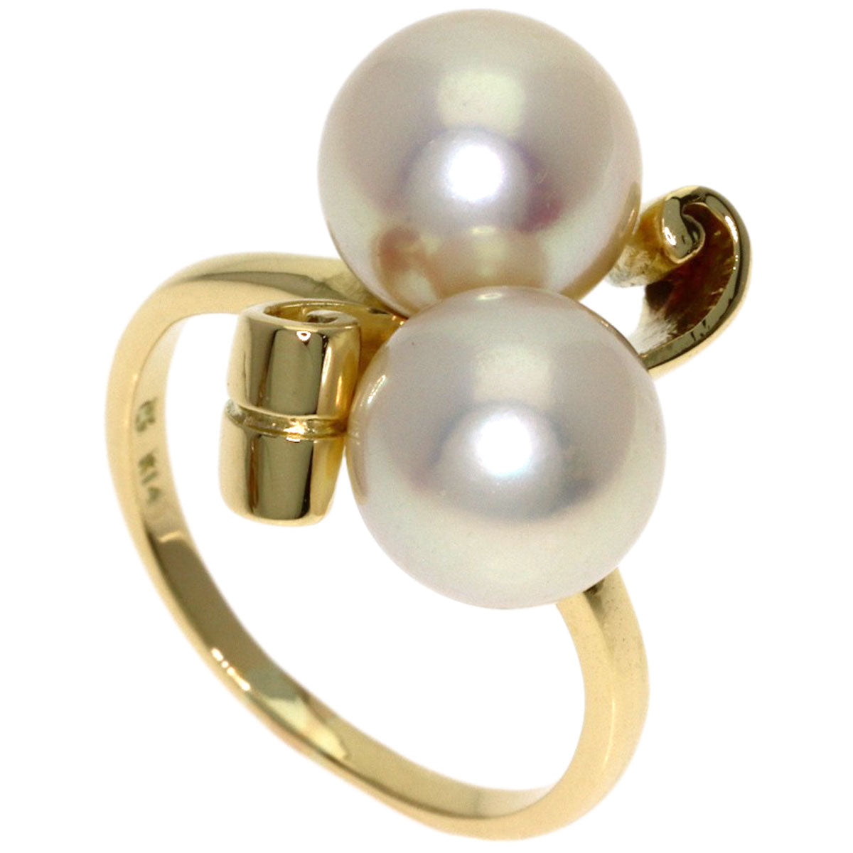 MIKIMOTO Pearl Pearl Ring K14 Yellow Gold Ladies [Used]