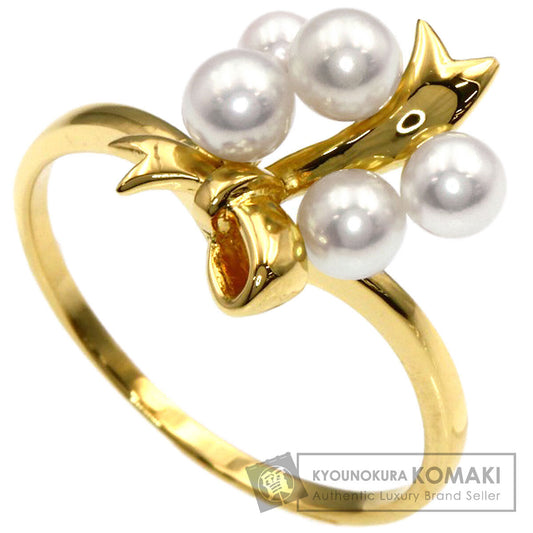 MIKIMOTO Mikimoto Ribbon Pearl Pearl Ring K18 Yellow Gold Ladies [Used]