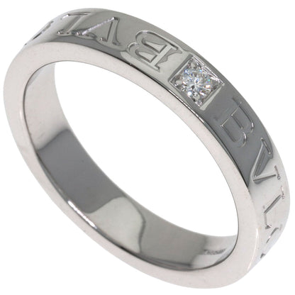 BVLGARI Double logo Diamond Ring K18 White Gold Ladies [Used]