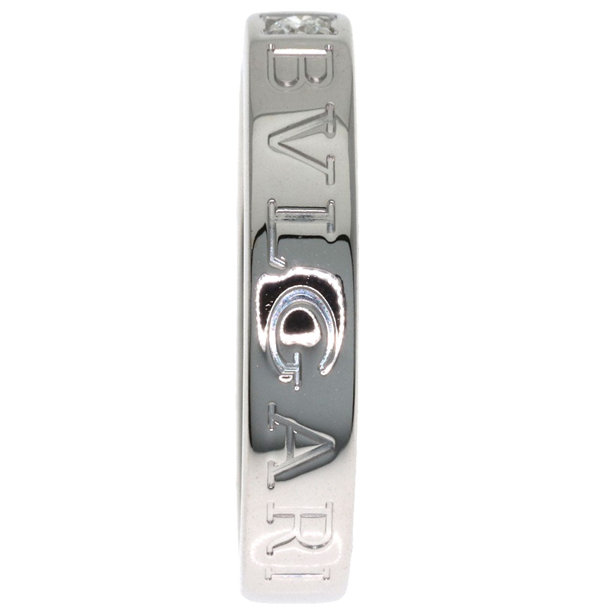 BVLGARI Double logo Diamond Ring K18 White Gold Ladies [Used]