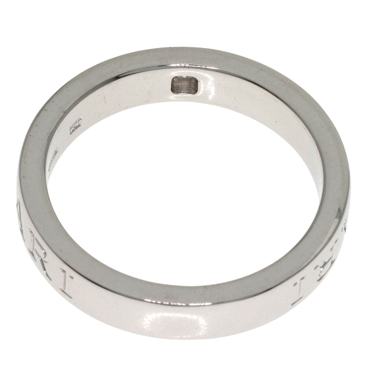 BVLGARI Double logo Diamond Ring K18 White Gold Ladies [Used]