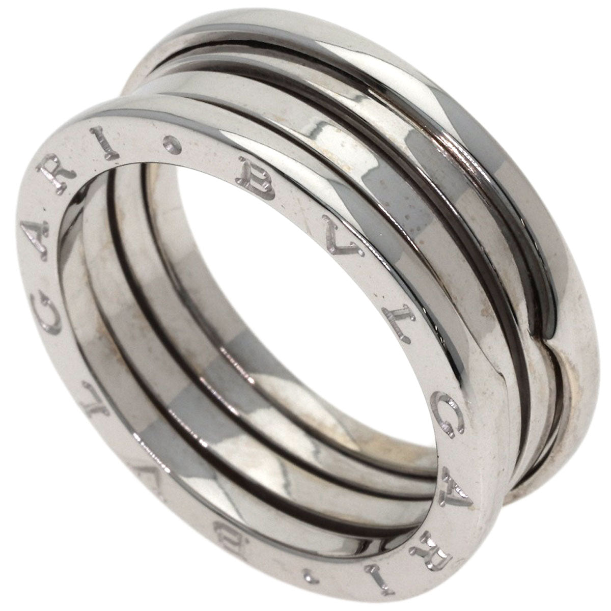 BVLGARI B.zero1 3 Bands #63 Ring K18 White Gold mens [Used]