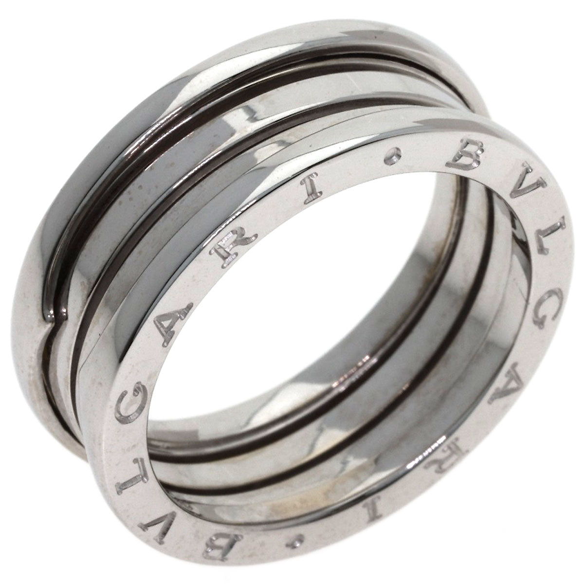 BVLGARI B.zero1 3 Bands #63 Ring K18 White Gold mens [Used]