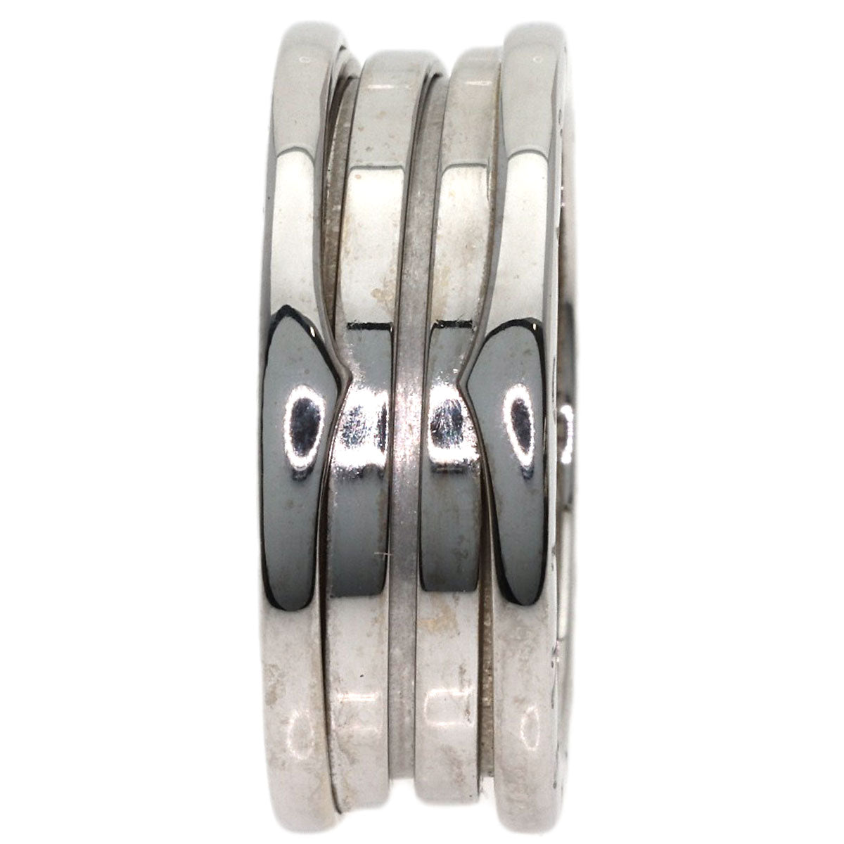BVLGARI B.zero1 3 Bands #63 Ring K18 White Gold mens [Used]