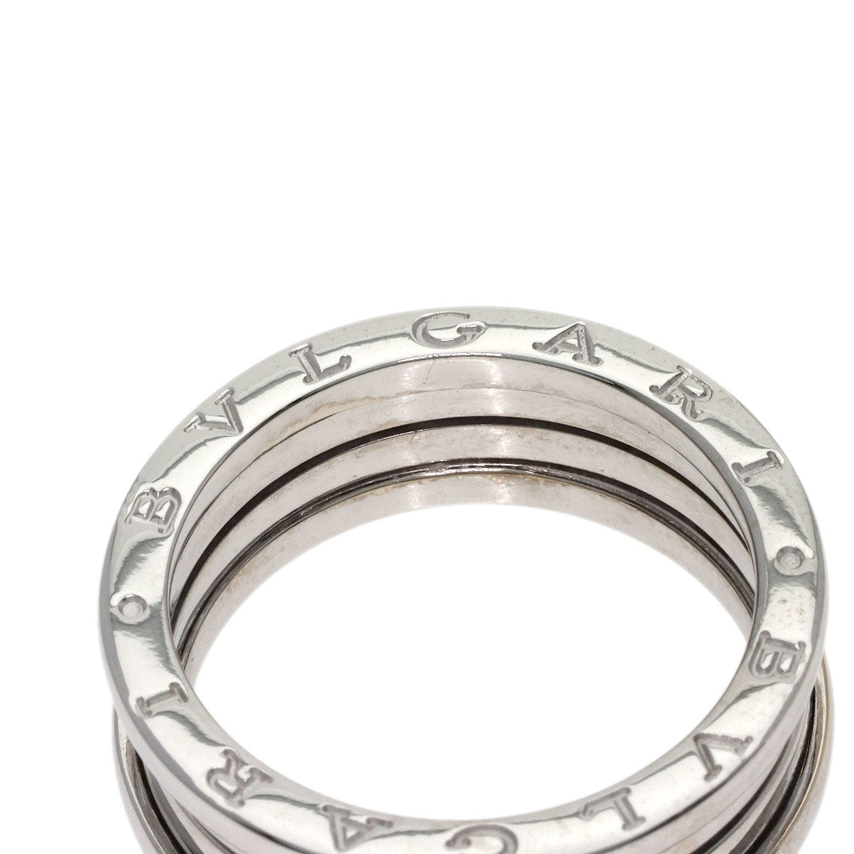 BVLGARI B.zero1 3 Bands #63 Ring K18 White Gold mens [Used]