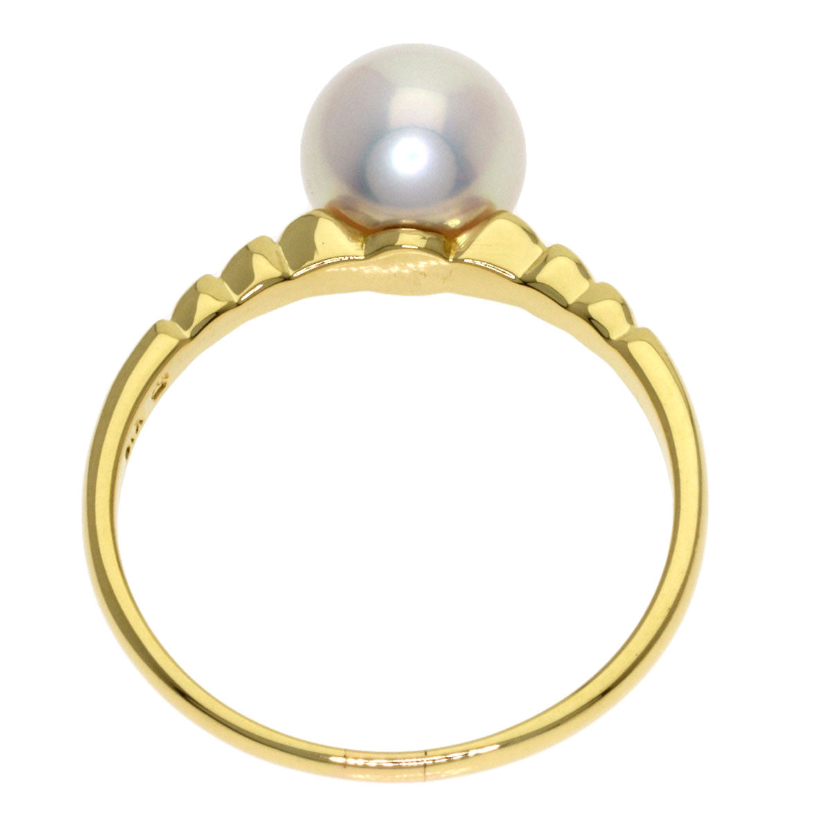 MIKIMOTO Pearl Pearl Ring K18 Yellow Gold Ladies [Used]