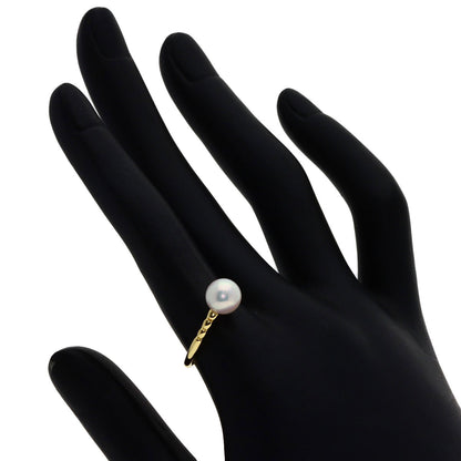 MIKIMOTO Pearl Pearl Ring K18 Yellow Gold Ladies [Used]