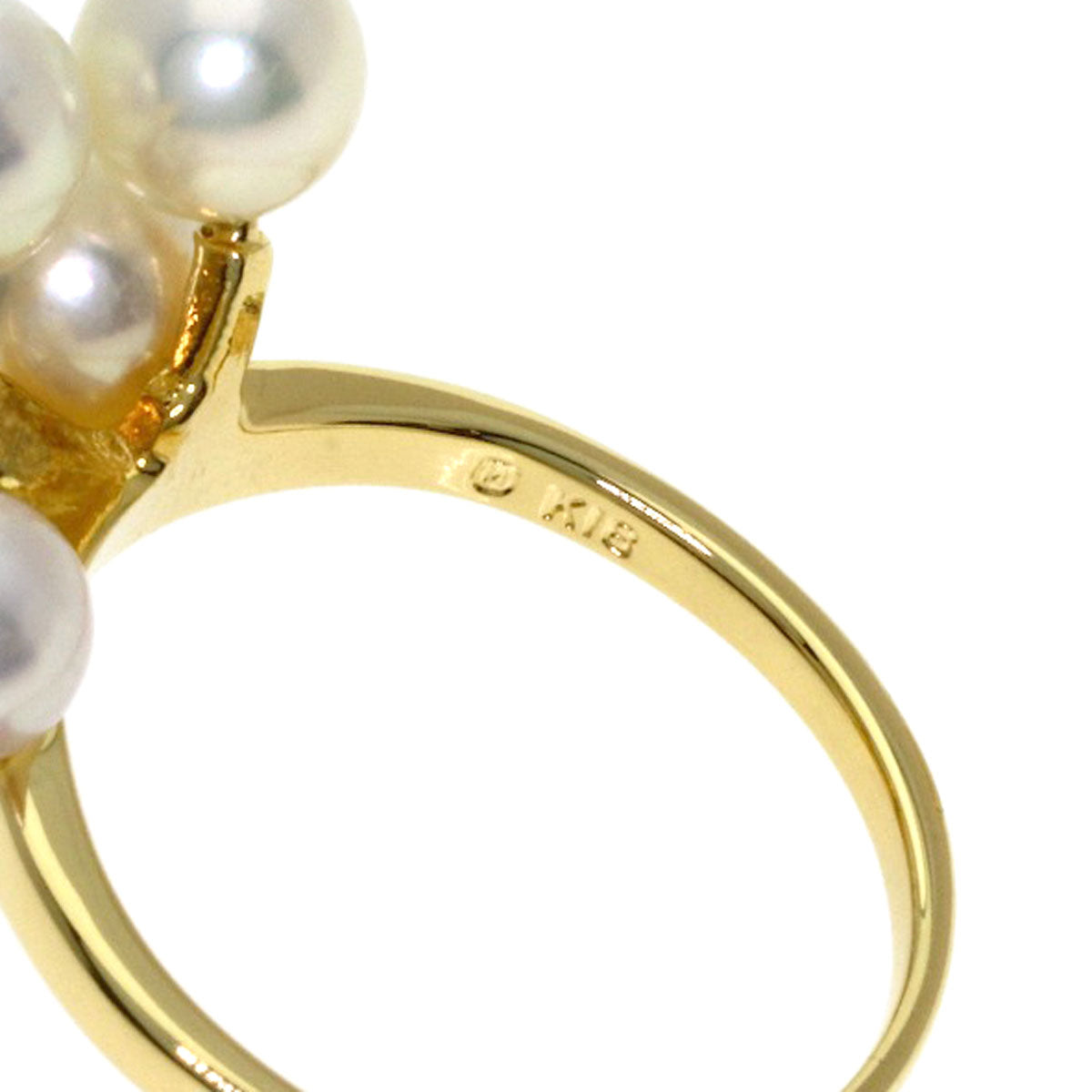 MIKIMOTO Pearl Pearl Ring K18 Yellow Gold Ladies [Used]