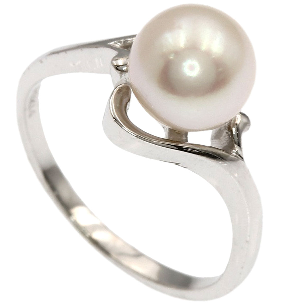 MIKIMOTO Pearl Pearl Ring K14 White Gold Ladies [Used]