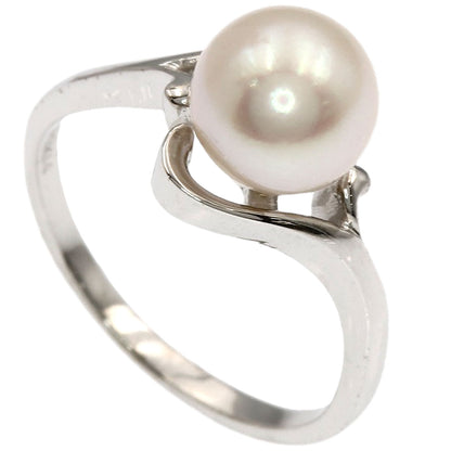 MIKIMOTO Pearl Pearl Ring K14 White Gold Ladies [Used]