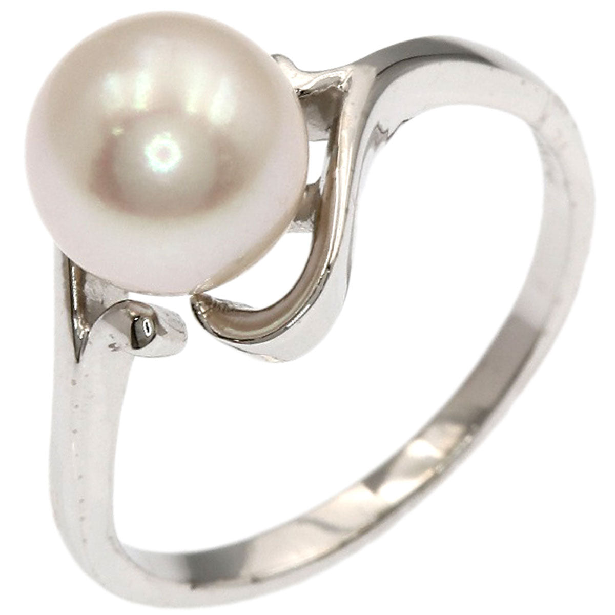 MIKIMOTO Pearl Pearl Ring K14 White Gold Ladies [Used]