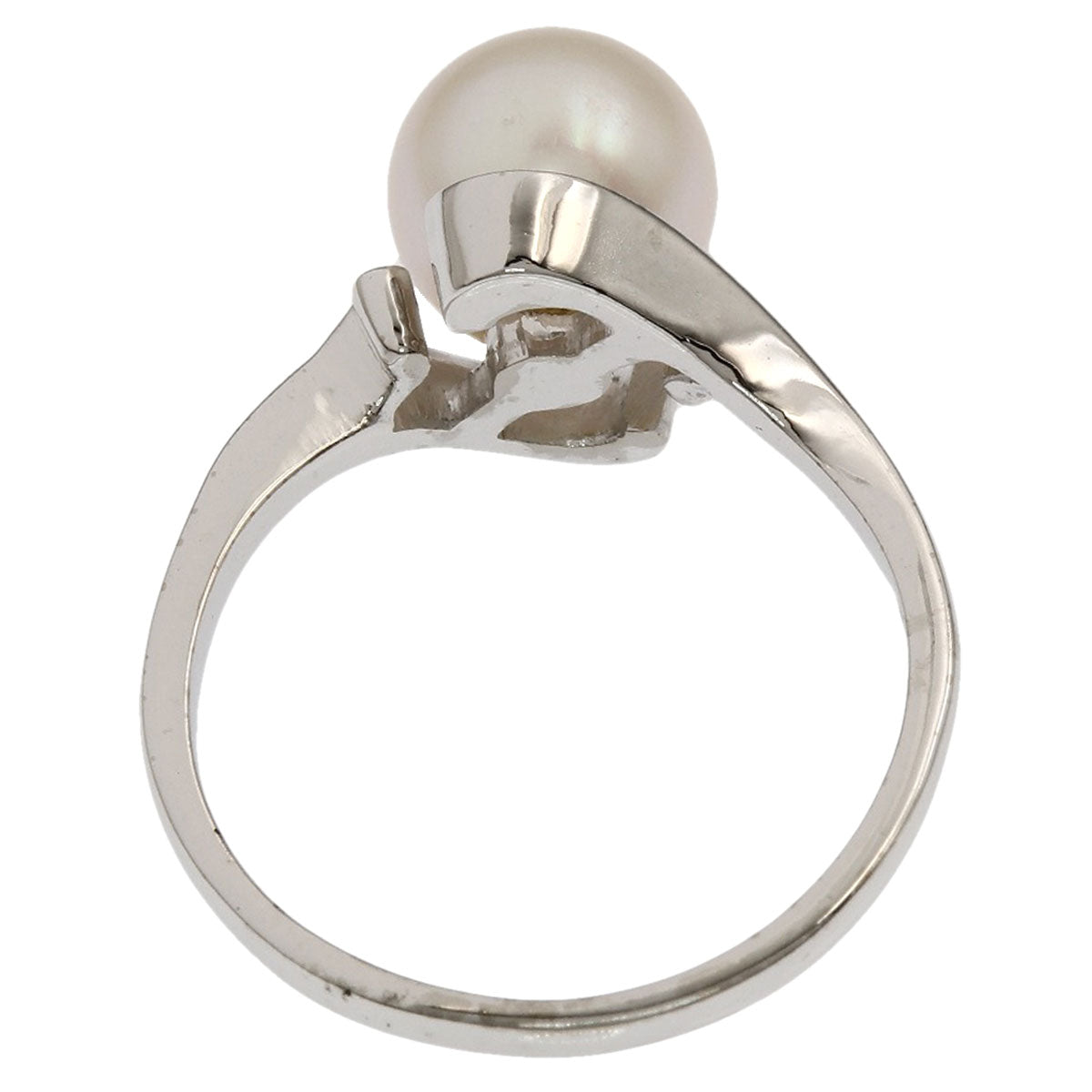 MIKIMOTO Pearl Pearl Ring K14 White Gold Ladies [Used]