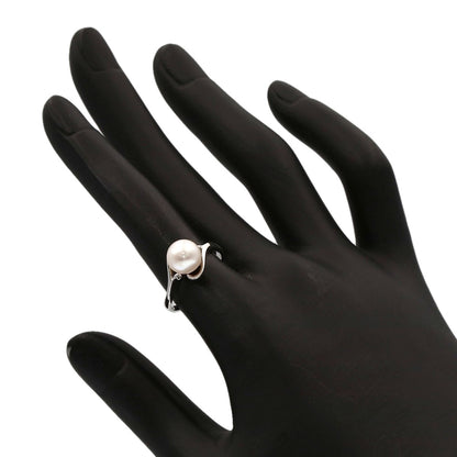 MIKIMOTO Pearl Pearl Ring K14 White Gold Ladies [Used]