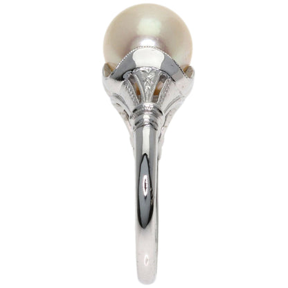 MIKIMOTO Pearl Pearl Ring K14 White Gold Ladies [Used]