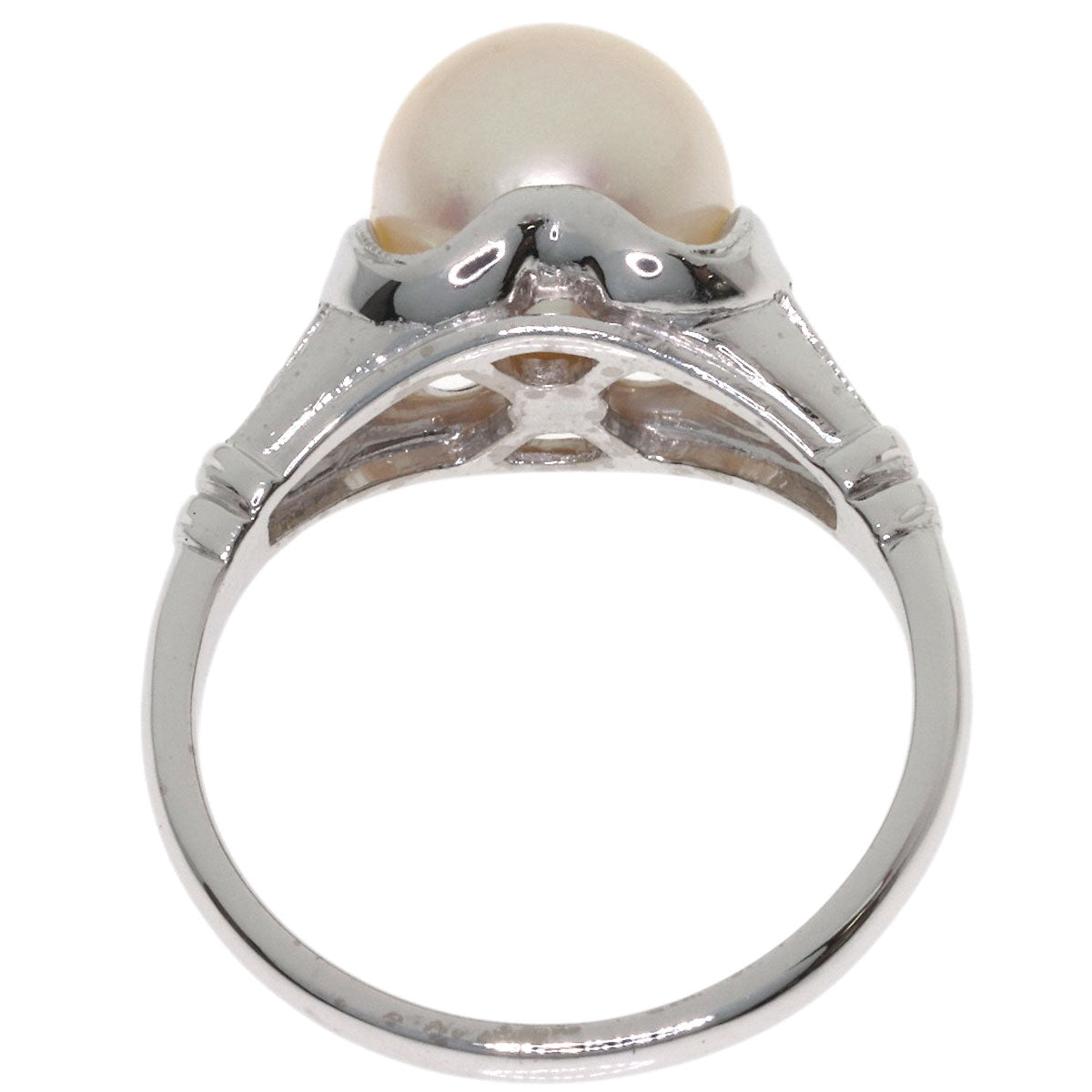 MIKIMOTO Pearl Pearl Ring K14 White Gold Ladies [Used]
