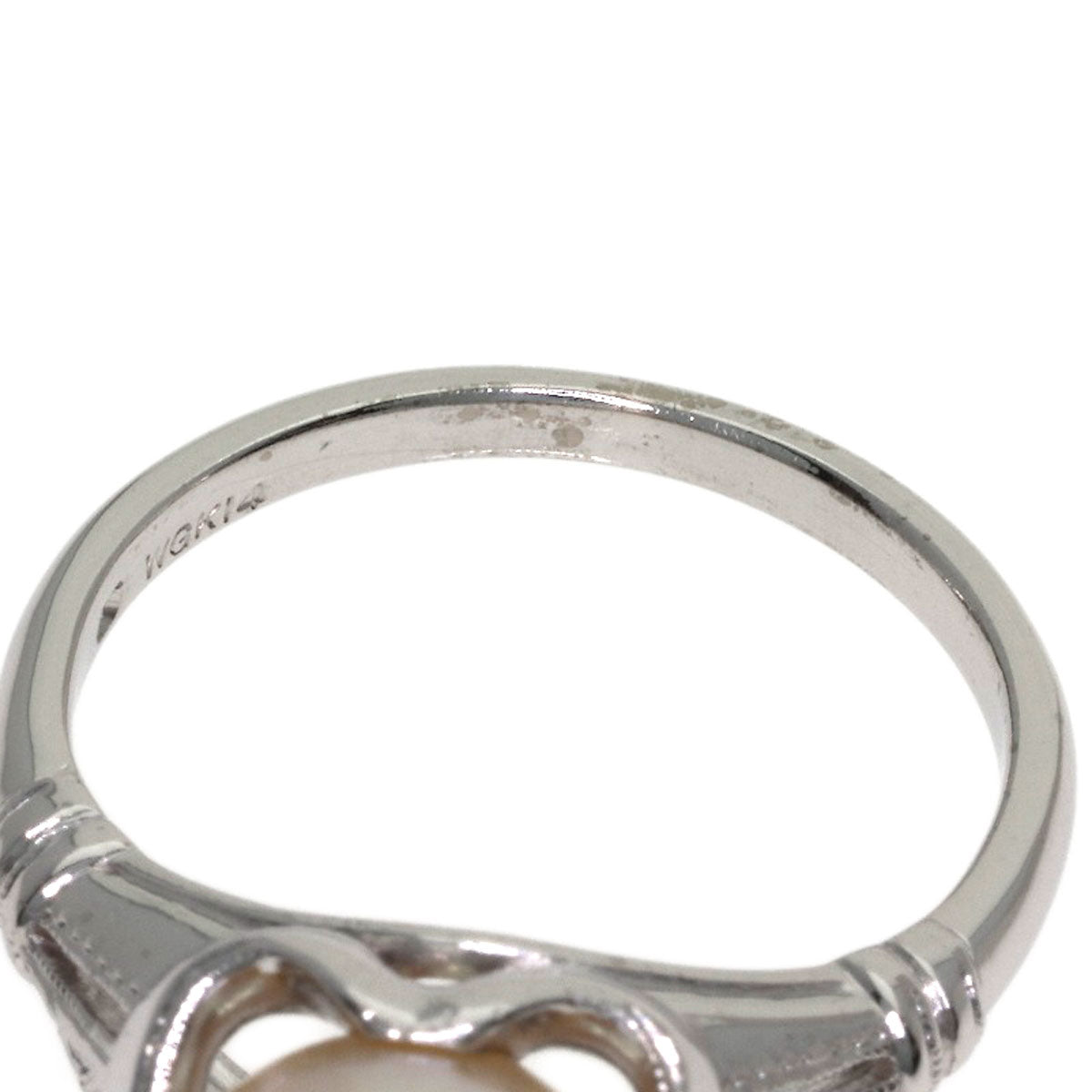 MIKIMOTO Pearl Pearl Ring K14 White Gold Ladies [Used]