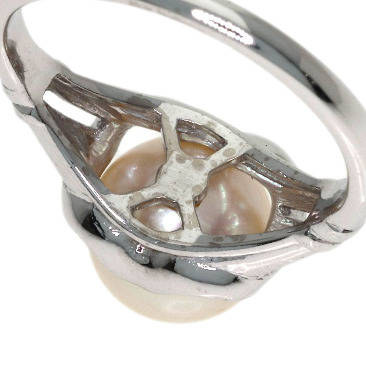 MIKIMOTO Pearl Pearl Ring K14 White Gold Ladies [Used]