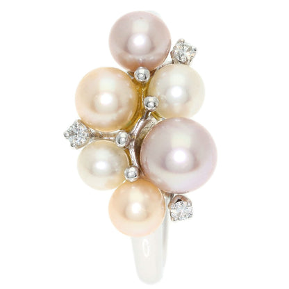 MIKIMOTO Perlita Pearl Pearl Diamond Ring K18 White Gold Ladies [Used]
