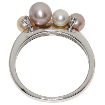 MIKIMOTO Perlita Pearl Pearl Diamond Ring K18 White Gold Ladies [Used]