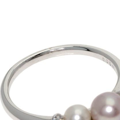 MIKIMOTO Perlita Pearl Pearl Diamond Ring K18 White Gold Ladies [Used]