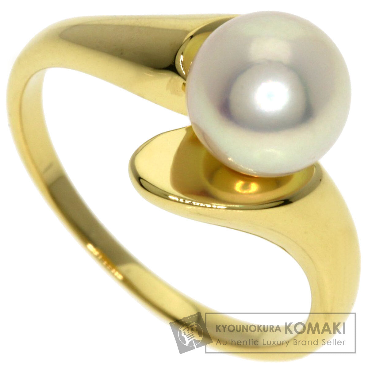 MIKIMOTO Pearl Pearl Ring K18 Yellow Gold Ladies [Used]