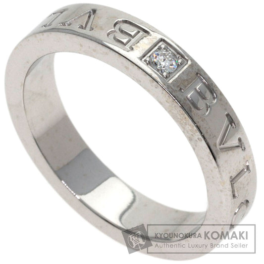 BVLGARI Double logo 1P Diamond Ring K18 White Gold Ladies [Used]