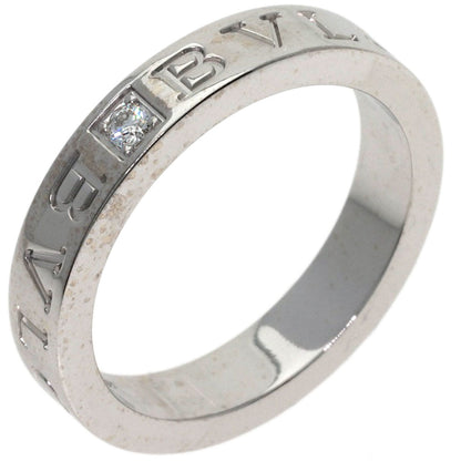BVLGARI Double logo 1P Diamond Ring K18 White Gold Ladies [Used]