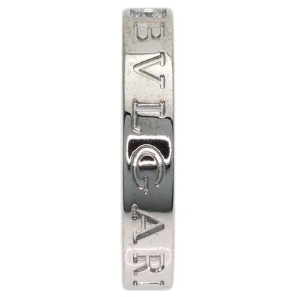 BVLGARI Double logo 1P Diamond Ring K18 White Gold Ladies [Used]