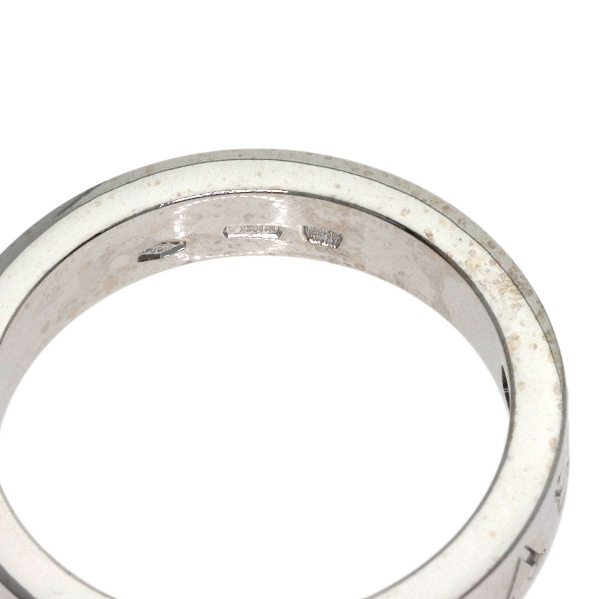 BVLGARI Double logo 1P Diamond Ring K18 White Gold Ladies [Used]