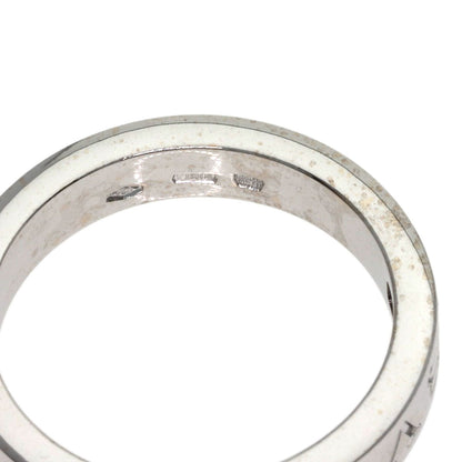 BVLGARI Double logo 1P Diamond Ring K18 White Gold Ladies [Used]
