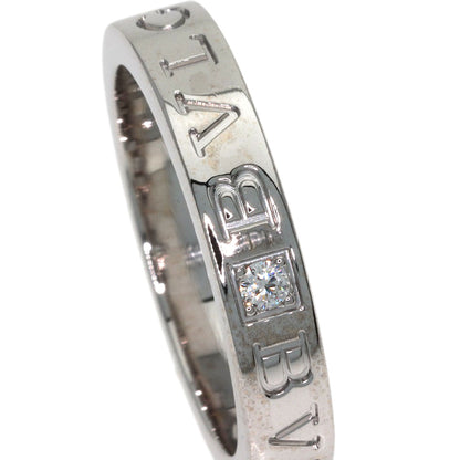 BVLGARI Double logo 1P Diamond Ring K18 White Gold Ladies [Used]