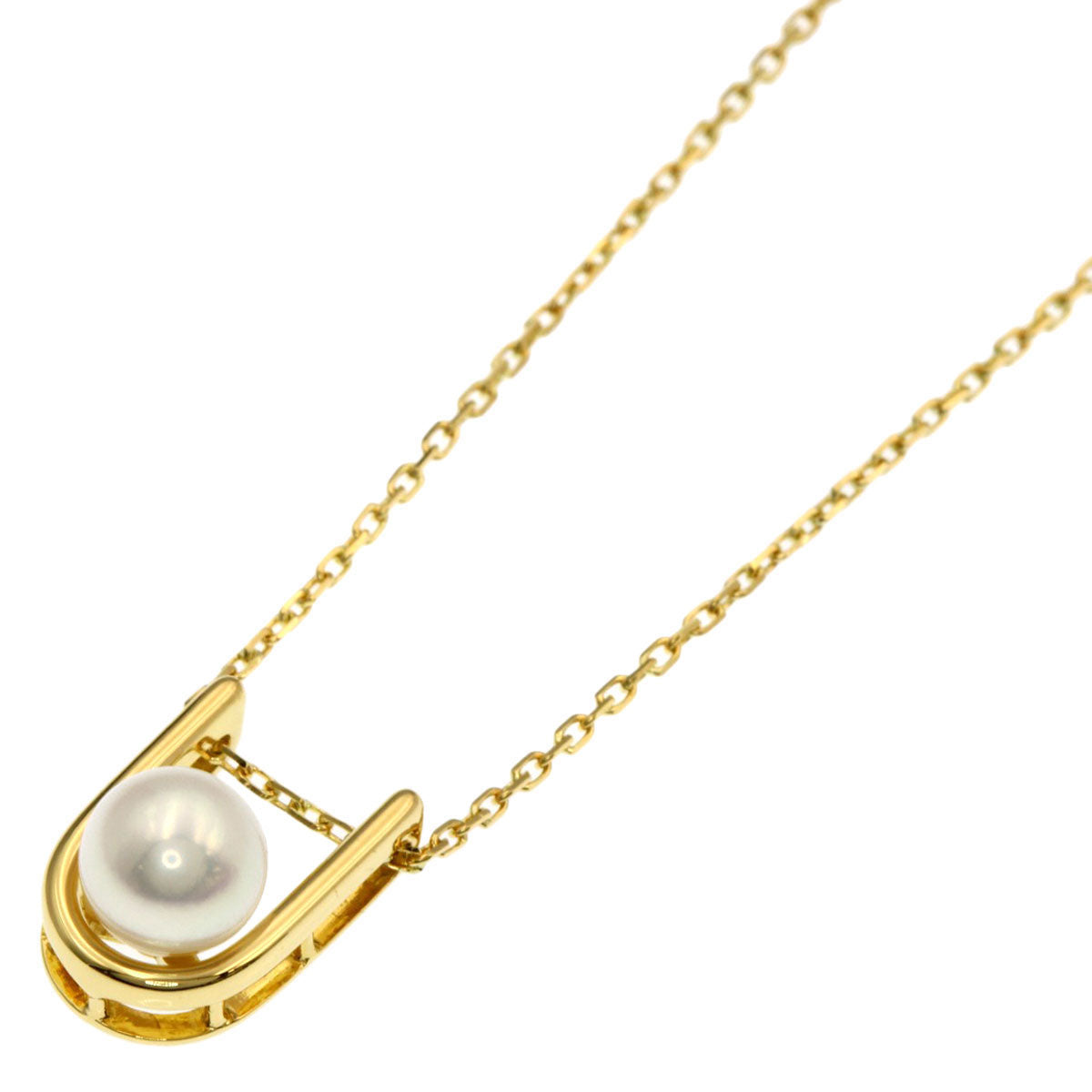 MIKIMOTO Pearl Pearl Necklace K18 Yellow Gold Ladies [Used]