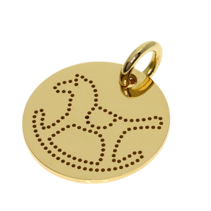 HERMES Dada Rocking Horse Pendant top K18 Yellow Gold Ladies [Used]