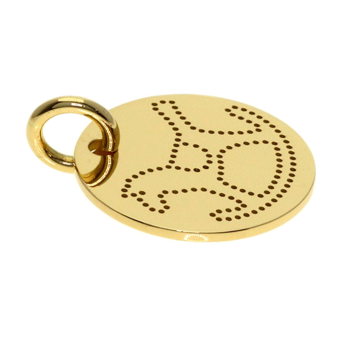 HERMES Dada Rocking Horse Pendant top K18 Yellow Gold Ladies [Used]