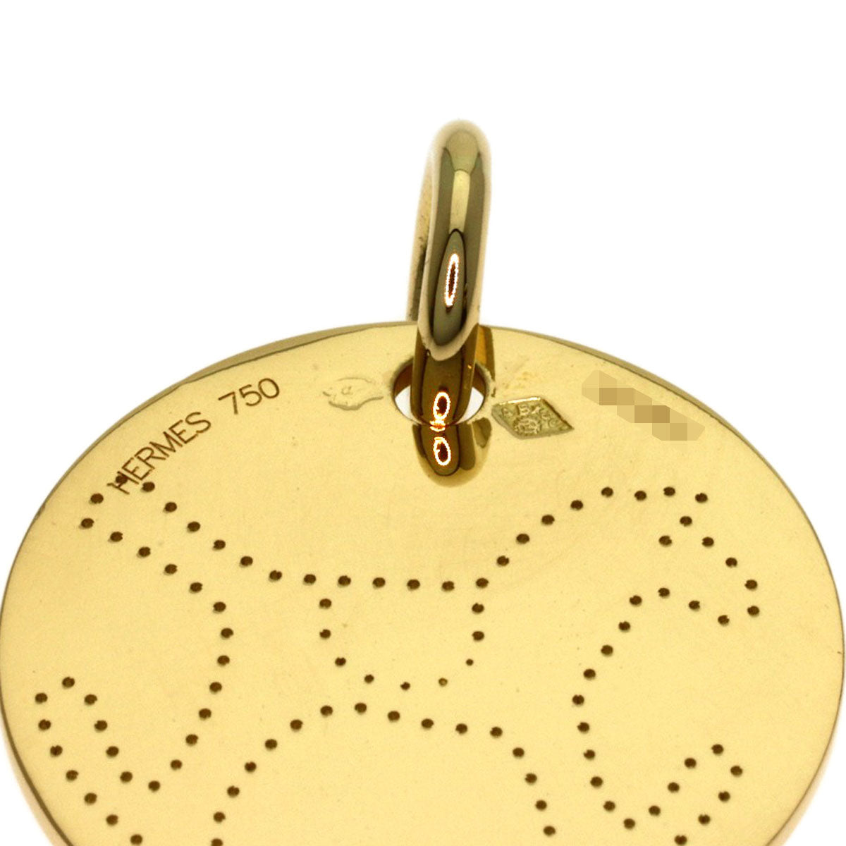 HERMES Dada Rocking Horse Pendant top K18 Yellow Gold Ladies [Used]
