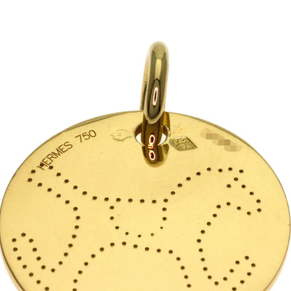 HERMES Dada Rocking Horse Pendant top K18 Yellow Gold Ladies [Used]