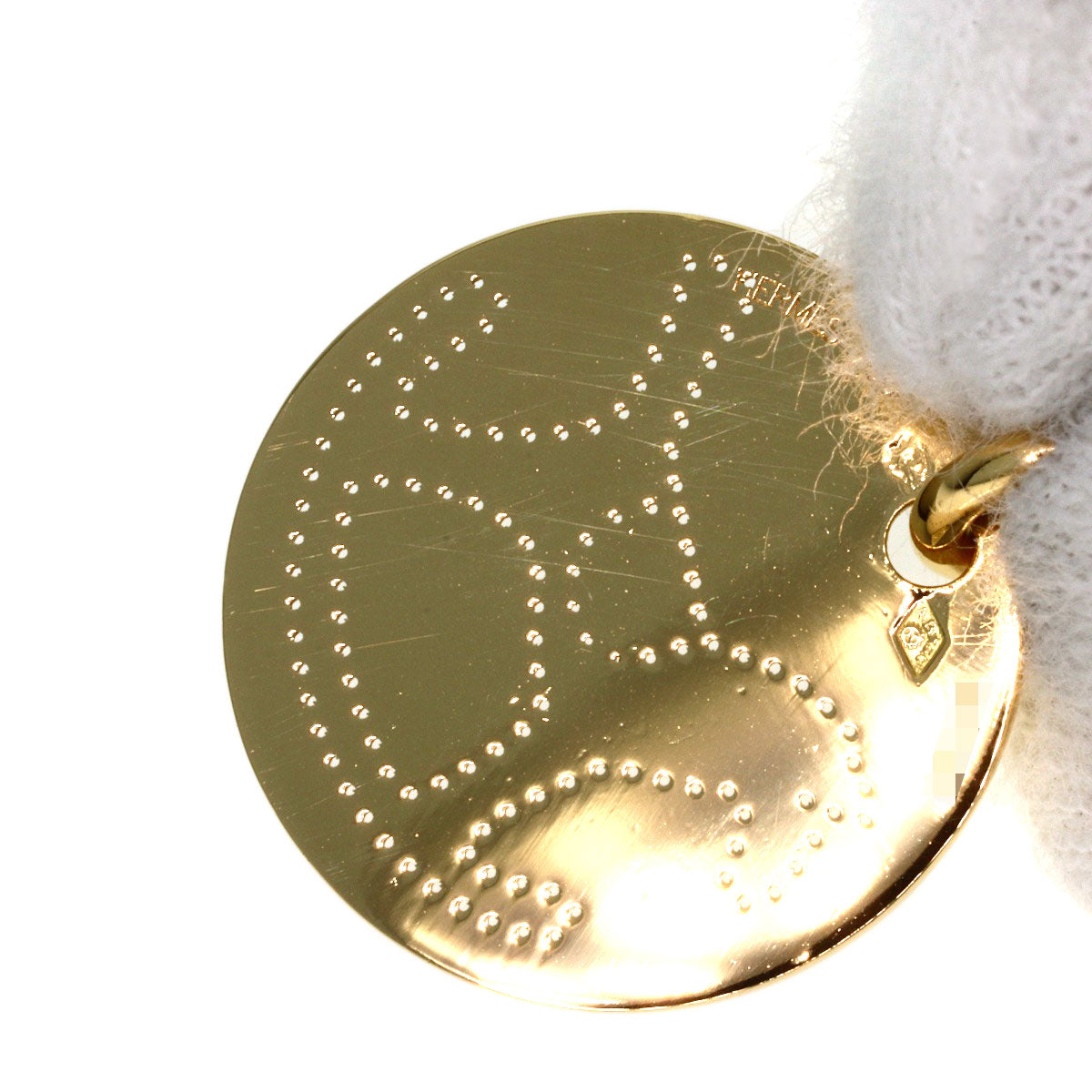 HERMES Dada Rocking Horse Pendant top K18 Yellow Gold Ladies [Used]