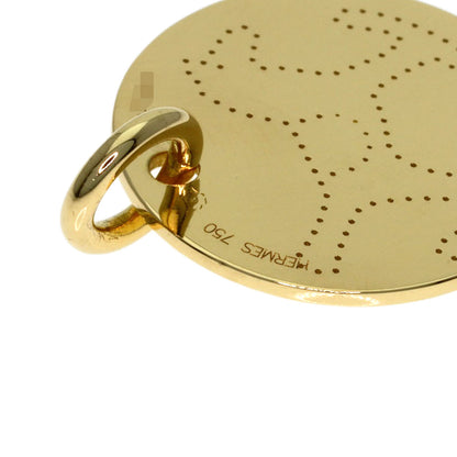 HERMES Dada Rocking Horse Pendant top K18 Yellow Gold Ladies [Used]