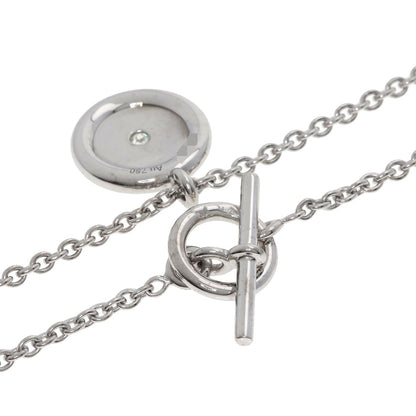HERMES Serie Diamond Necklace K18 White Gold Ladies [Used]