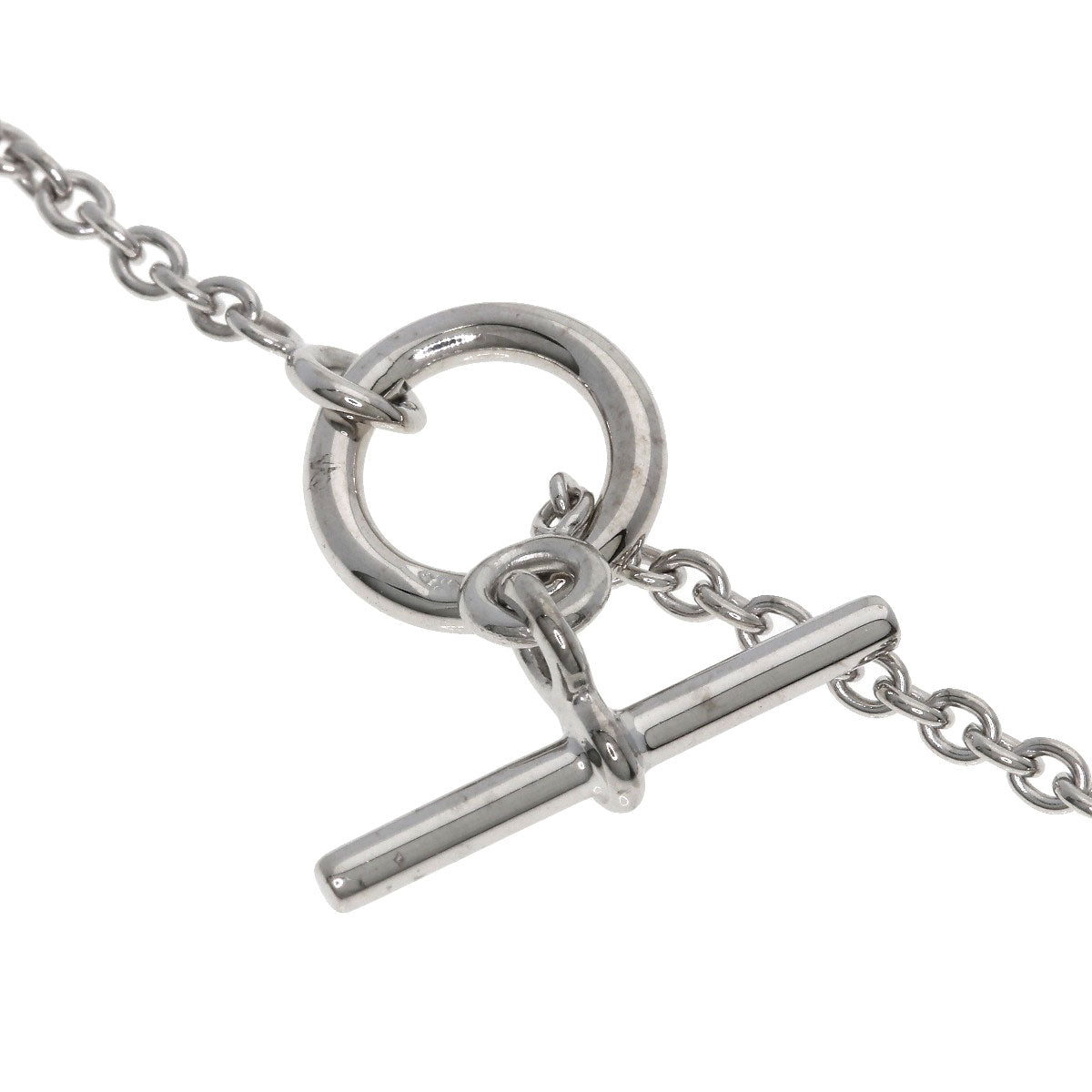 HERMES Serie Diamond Necklace K18 White Gold Ladies [Used]