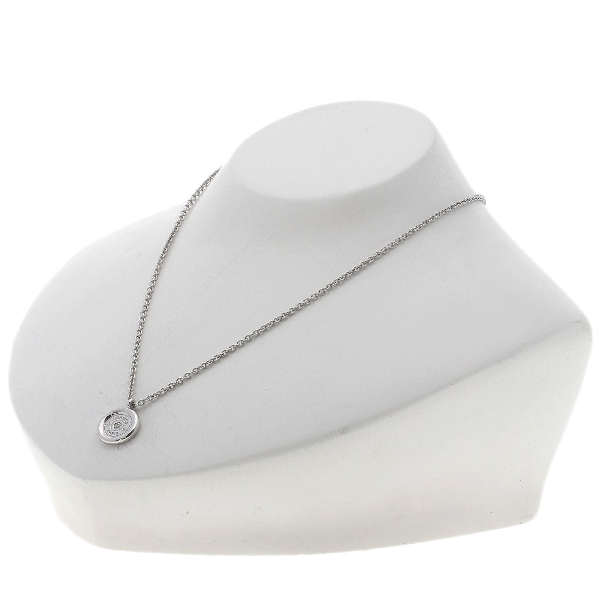 HERMES Serie Diamond Necklace K18 White Gold Ladies [Used]