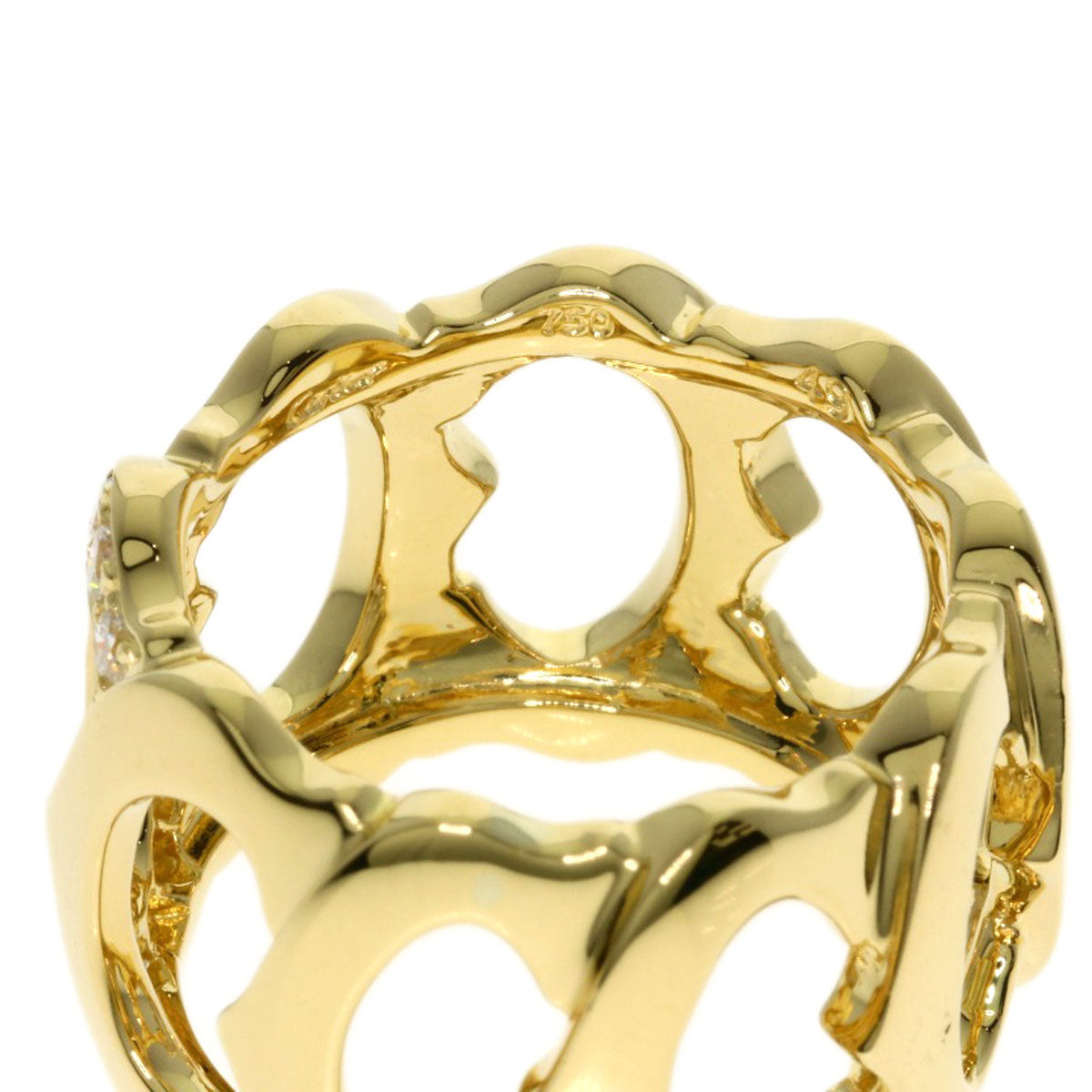 CARTIER C Du Diamond #49 Ring K18 Yellow Gold Ladies [Used]