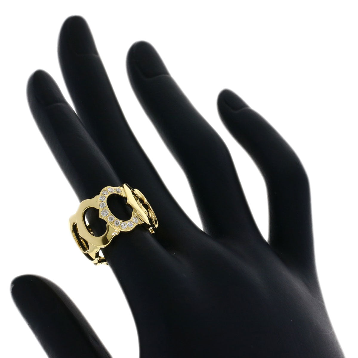 CARTIER C Du Diamond #49 Ring K18 Yellow Gold Ladies [Used]