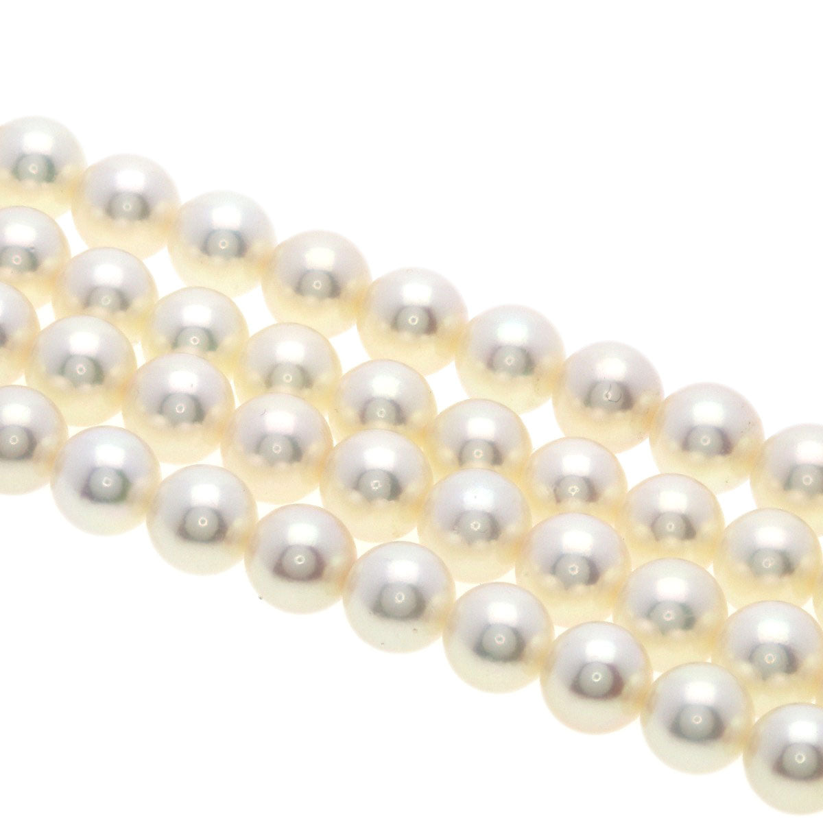 MIKIMOTO Double Pearl Pearl Necklace K14 Yellow Gold Ladies [Used]