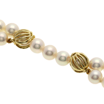 MIKIMOTO Double Pearl Pearl Necklace K14 Yellow Gold Ladies [Used]