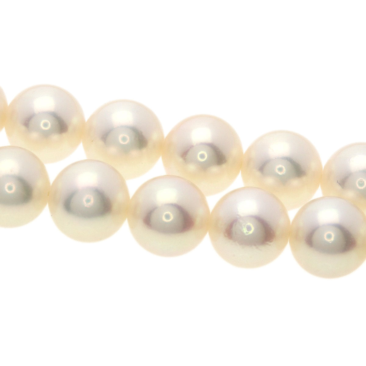 MIKIMOTO Double Pearl Pearl Necklace K14 Yellow Gold Ladies [Used]