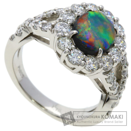 1.15ct Black　Opal Diamond Ring Platinum PT900 11.9g　Ladies