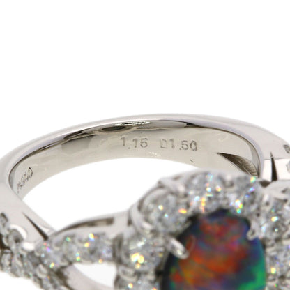 1.15ct Black　Opal Diamond Ring Platinum PT900 11.9g　Ladies